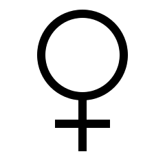 The astrological symbol for Venus
